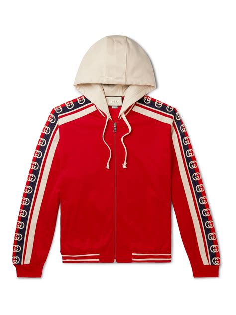 gucci technical jersey hoodie farfetch|technical jersey zip up jacket.